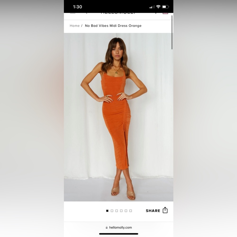 SOLD❌Hello Molly orange dress